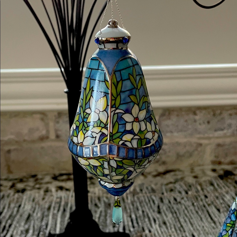 2001 Bradford Edition Tiffany Style Ornaments